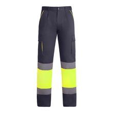 Pantalón con Forro Polar Alta Visibilidad PLOMO/AMARILLO FLUOR 38