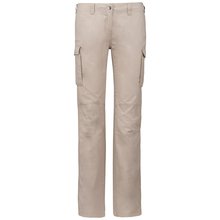 Pantalón ligero multibolsillos algodón mujer Beige 34 FR