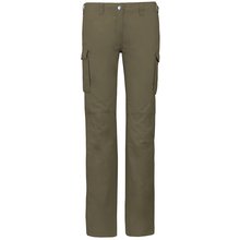 Pantalón ligero multibolsillos algodón mujer Verde 36 FR