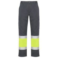 Pantalón multibolsillos alta visibilidad PLOMO/AMARILLO FLUOR 38