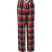 Pantalón Tartán de algodón para mujer Rojo XXS