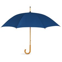 Paraguas de apertura manual con mango de madera Azul