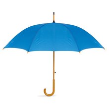 Paraguas con mango de madera personalizable y apertura automática Azul Royal