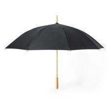 Paraguas Manual Antiviento RPET/Bambú Negro