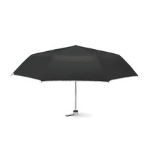 Paraguas plegable con interior plateado Negro