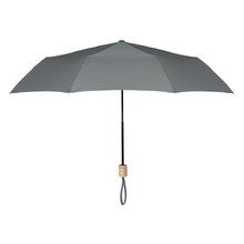Paraguas plegable personalizado de colores sobrios y con funda Gris