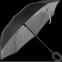 Paraguas reversible con mango manos libres Negro / Gris