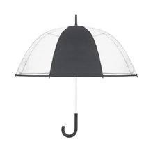 Paraguas Transparente con Panel para Personalizar Negro