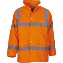 Parka alta visibilidad impermeable con capucha Hi Vis Orange S