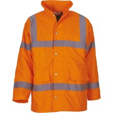 Parka alta visibilidad impermeable con capucha Naranja 5XL