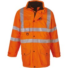 Parka alta visibilidad impermeable Naranja 3XL