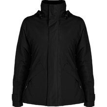 Parka mujer impermeable con capucha y bolsillos Negro S