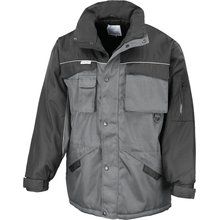 Parka con Parches reflectantes de seguridad. Grey / Black M