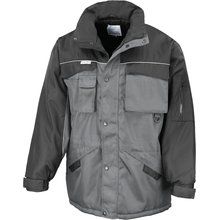 Parka con Parches reflectantes de seguridad. Gris M