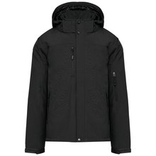 Parka softshell hombre con capucha y bolsillos Negro S