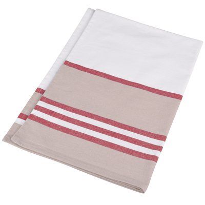 Paño de cocina algodón canvas White / Red