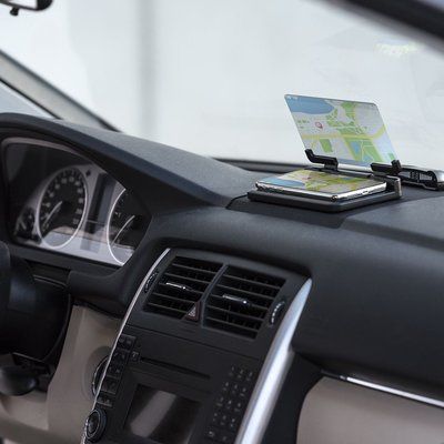 Pantalla soporte con espejo para smartphone en automóvil