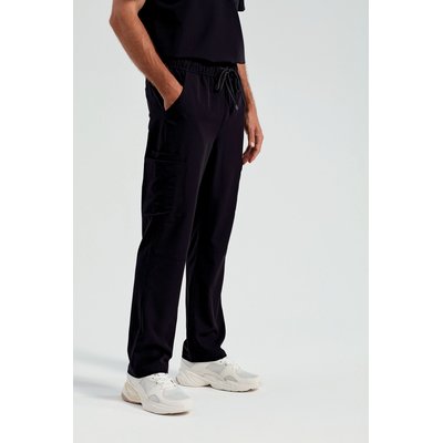 Pantalón cargo elástico con bolsillos