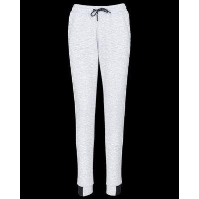 Pantalón de chándal mujer elástico Gris / Blanco XS