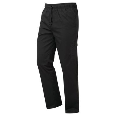 Pantalón de chef con cintura elástica Black XS