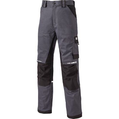 Pantalón de trabajo con cintura elástica Grey / Black 36 UK