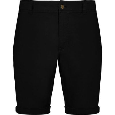 Pantalón Corto Cómodo con Dobladillo Negro 38