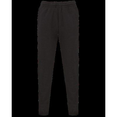 Pantalón de felpa de corte recto Black L