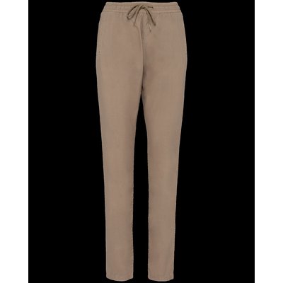 Pantalón de fibra ecológica mujer Beige XL