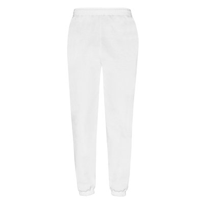 Pantalón de jogging con tobillos y cintura elásticos White XXL