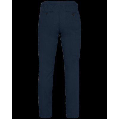 Pantalón lino y algodón hombre Navy Blue M