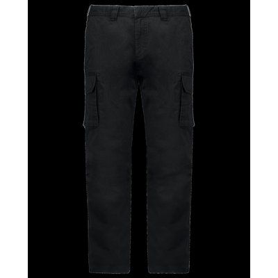 Pantalón multibolsillos algodón elastano envejecido Black 38 FR