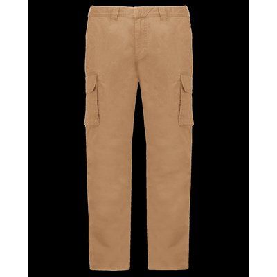 Pantalón multibolsillos algodón elastano envejecido CAMEL 38 FR