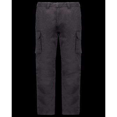 Pantalón multibolsillos algodón elastano envejecido DARK GREY 38 FR