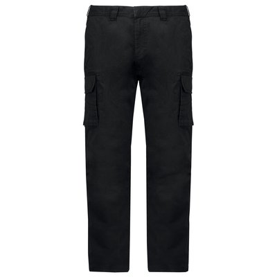 Pantalón multibolsillos algodón elastano envejecido Negro 40 FR