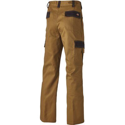 Pantalón ropa laboral para chico Khaki Beige / Black 34 UK