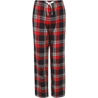 Pantalón Tartán de algodón para mujer Red / Navy Check M