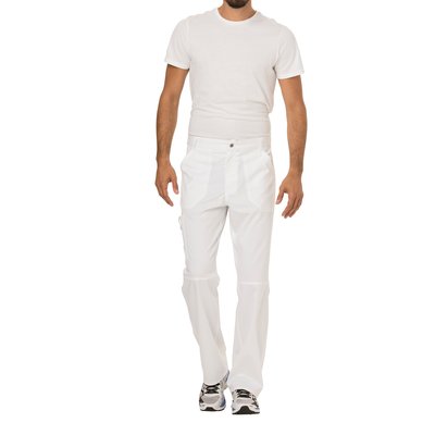 Pantalones cargo hombre con bragueta y bolsillos Blanco XS