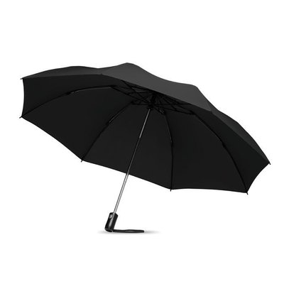 Paraguas cromado de 23 pulgadas plegable y reversible