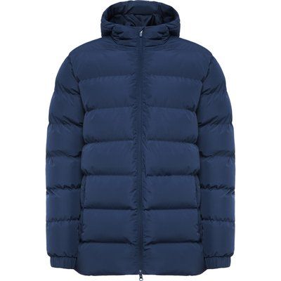 Parka acolchada Capucha fija con visera Marino L