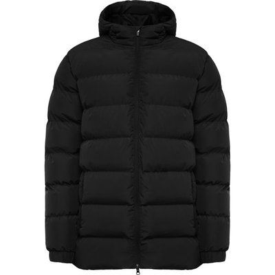 Parka acolchada Capucha fija con visera Negro 12