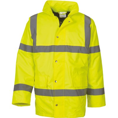 Parka alta visibilidad impermeable con capucha Amarillo 4XL