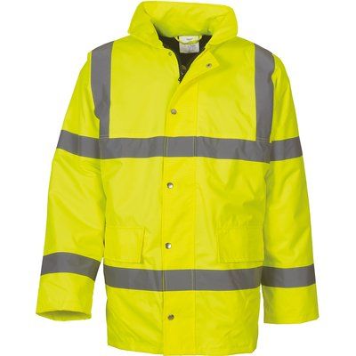 Parka alta visibilidad impermeable con capucha Hi Vis Yellow S