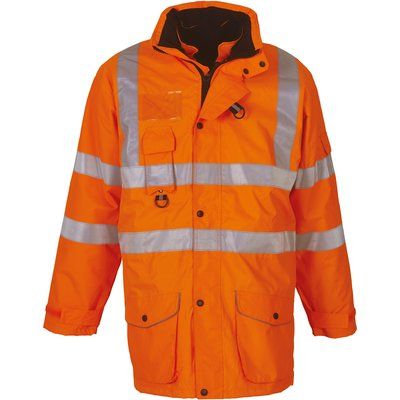 Parka alta visibilidad impermeable Hi Vis Orange S