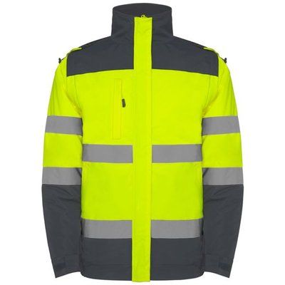 Parka Alta Visibilidad PLOMO/AMARILLO FLUOR S