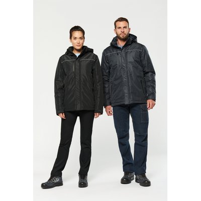 Parka impermeable con capucha y forro polar