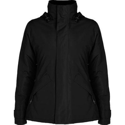 Parka mujer impermeable con capucha y bolsillos Negro S