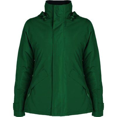 Parka mujer impermeable con capucha y bolsillos VERDE BOTELLA 2XL