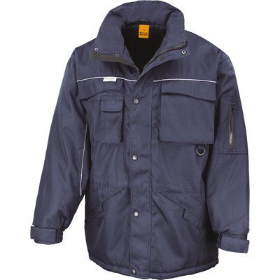 Parka con Parches reflectantes de seguridad. Navy / Navy L