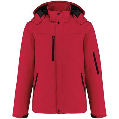 Parka softshell hombre con capucha y bolsillos Red XL