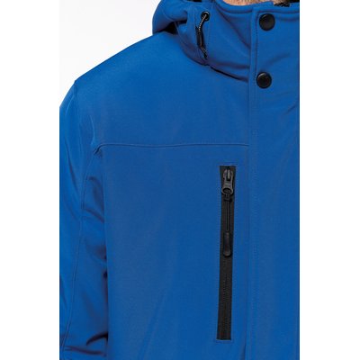 Parka softshell hombre con capucha y bolsillos